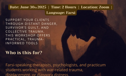 Therapy in the Shadow of War - Free 2-Hour Online Training for Farsi-Speaking Therapists