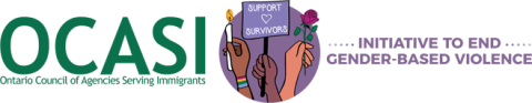 OCASI's Initiative to end gender based violence logo