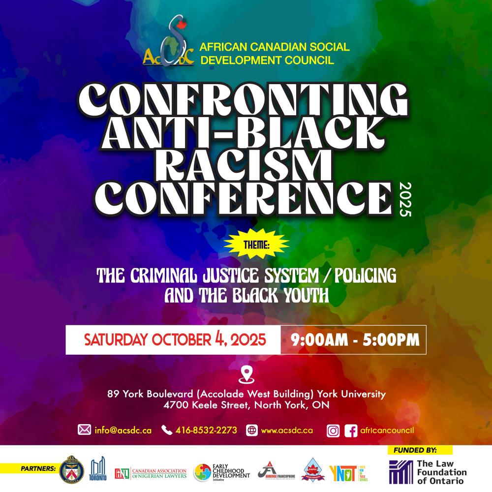 Poster including organization name and event details: The Criminal Justice/Policing and the Black Youth