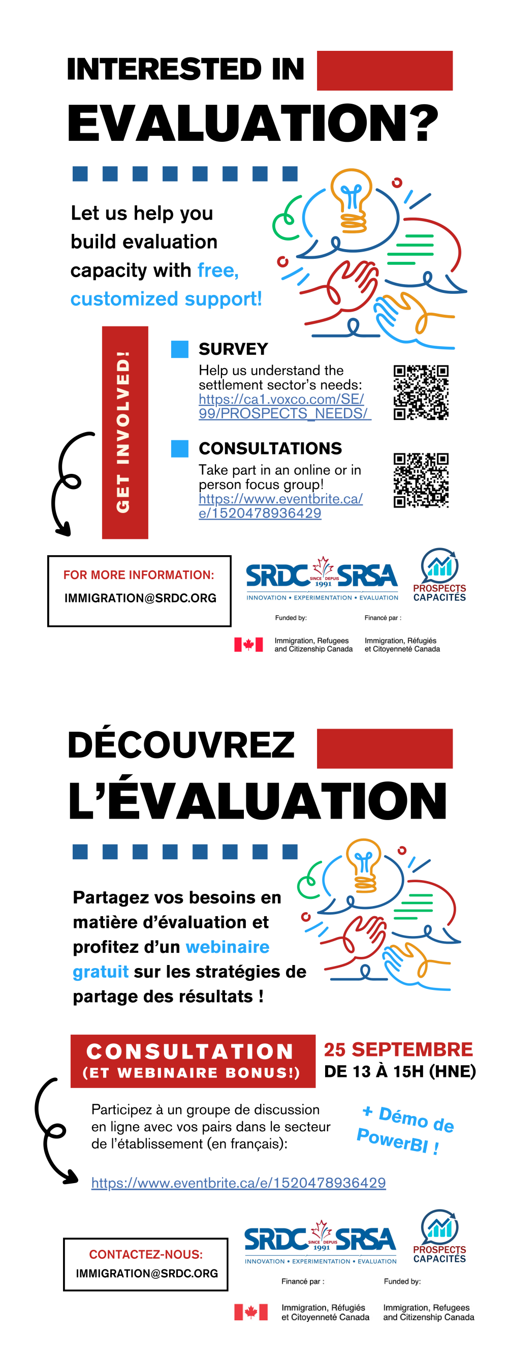 Interested in Evaluation? Let us help you build evaluation capacity with free customized support! Participate in our online person focus group and let us know what you need.