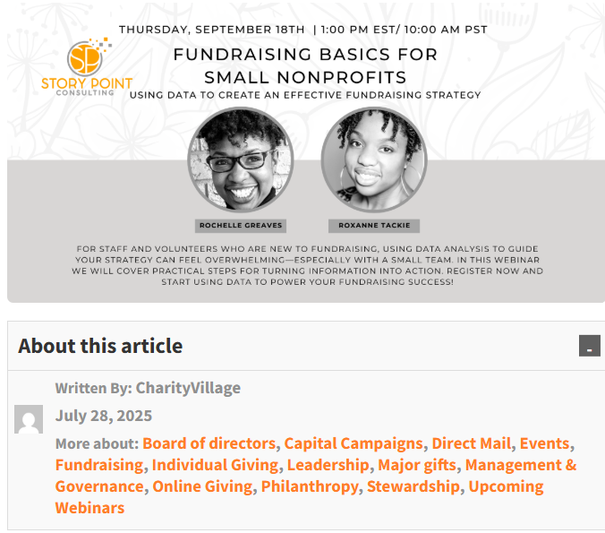 Poster including details of webinar