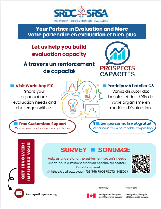 Help us understand the settlement sectors needs on evaluation / Aidez-nous à mieux cerner les besoins du secteur d’établissement