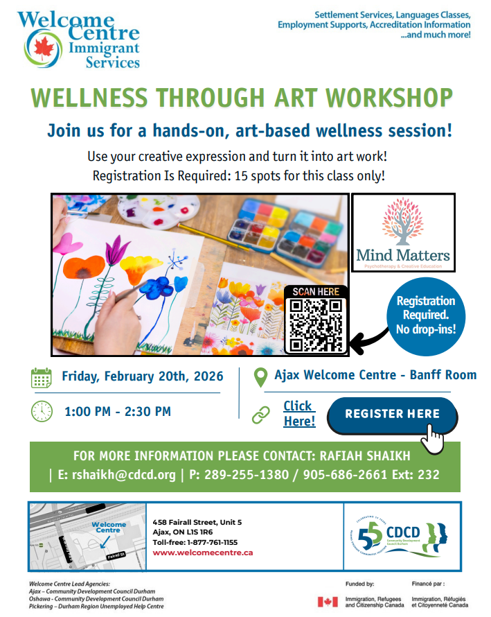 WELLNESS THROUGH ART WORKSHOP Flyer