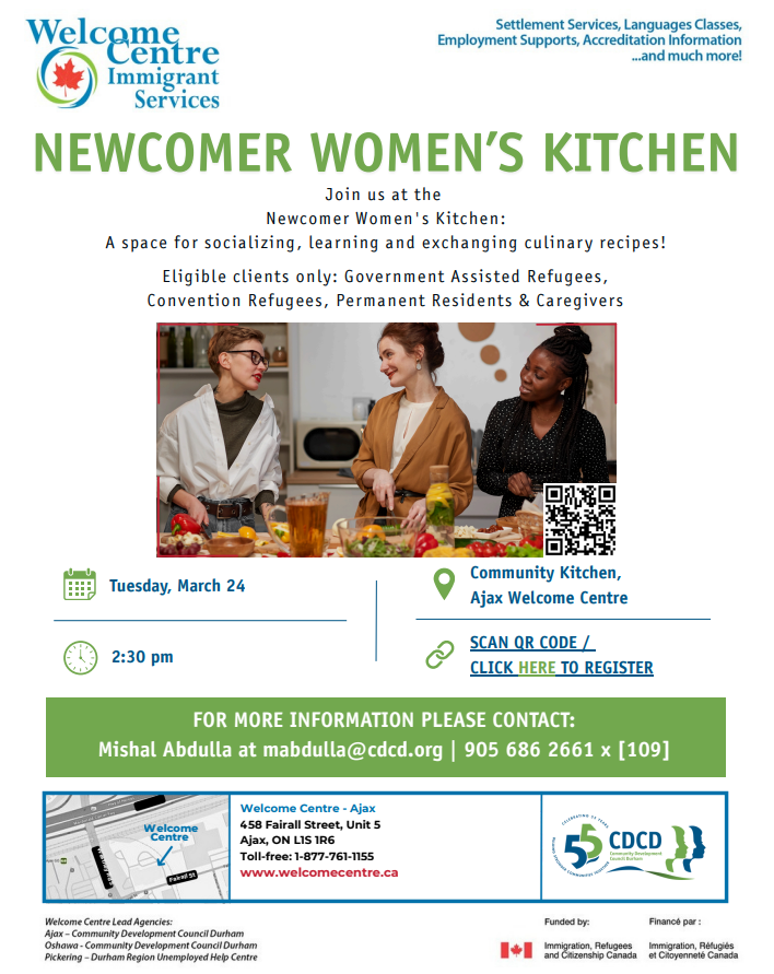 NEWCOMER WOMEN’S KITCHEN Flyer