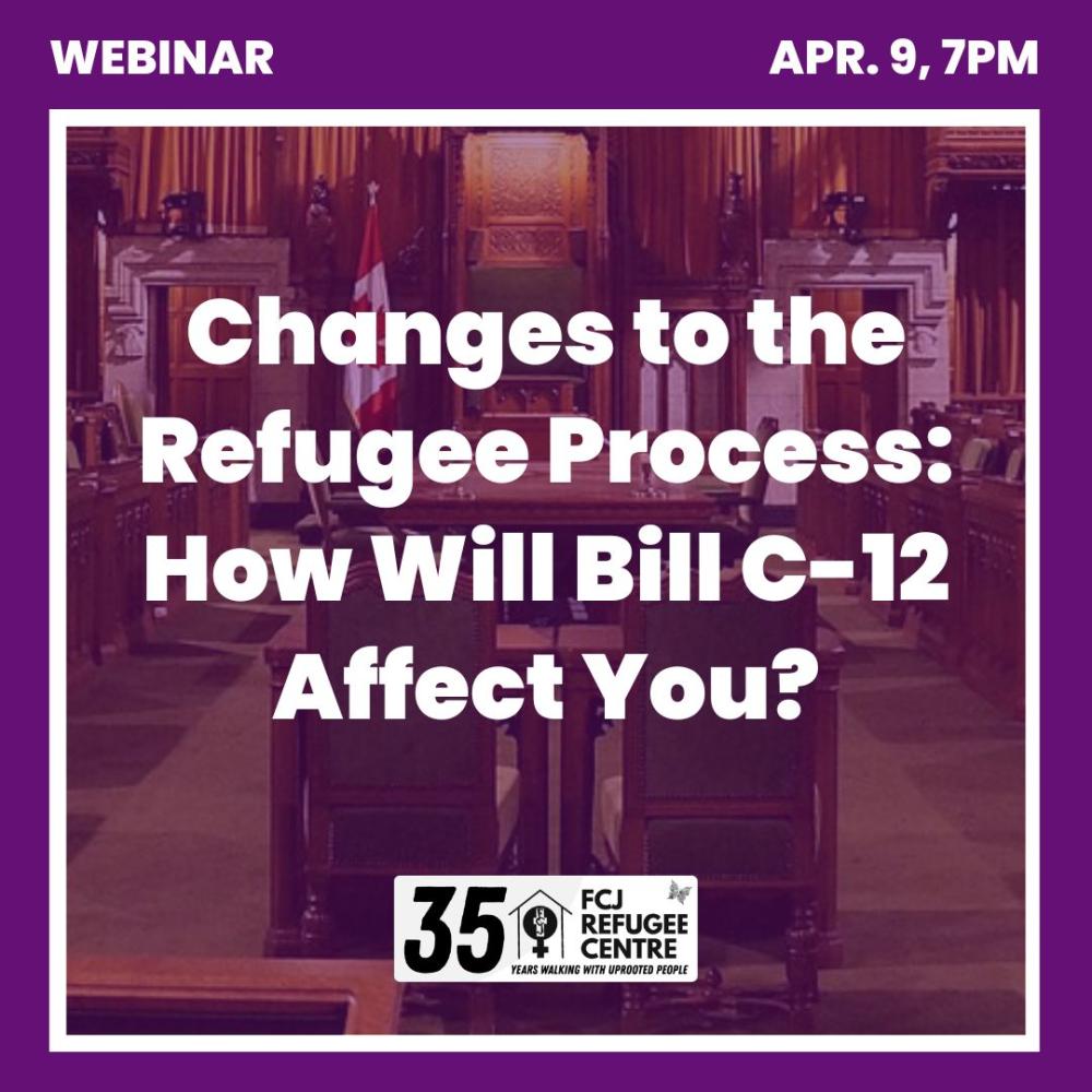 Are you a refugee claimant? You are invited to participate in the IRB-RPD VIRTUAL   refugee hearing orientations every other Thursday. Next one is on April 16