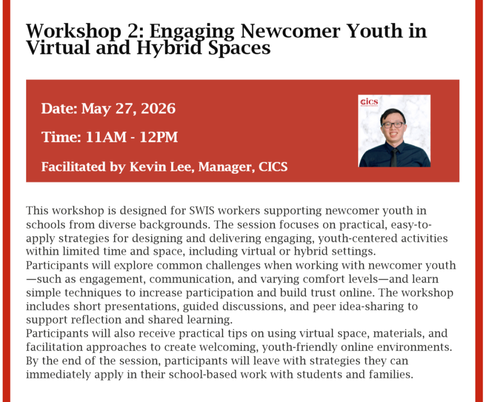 The Workshop flyer