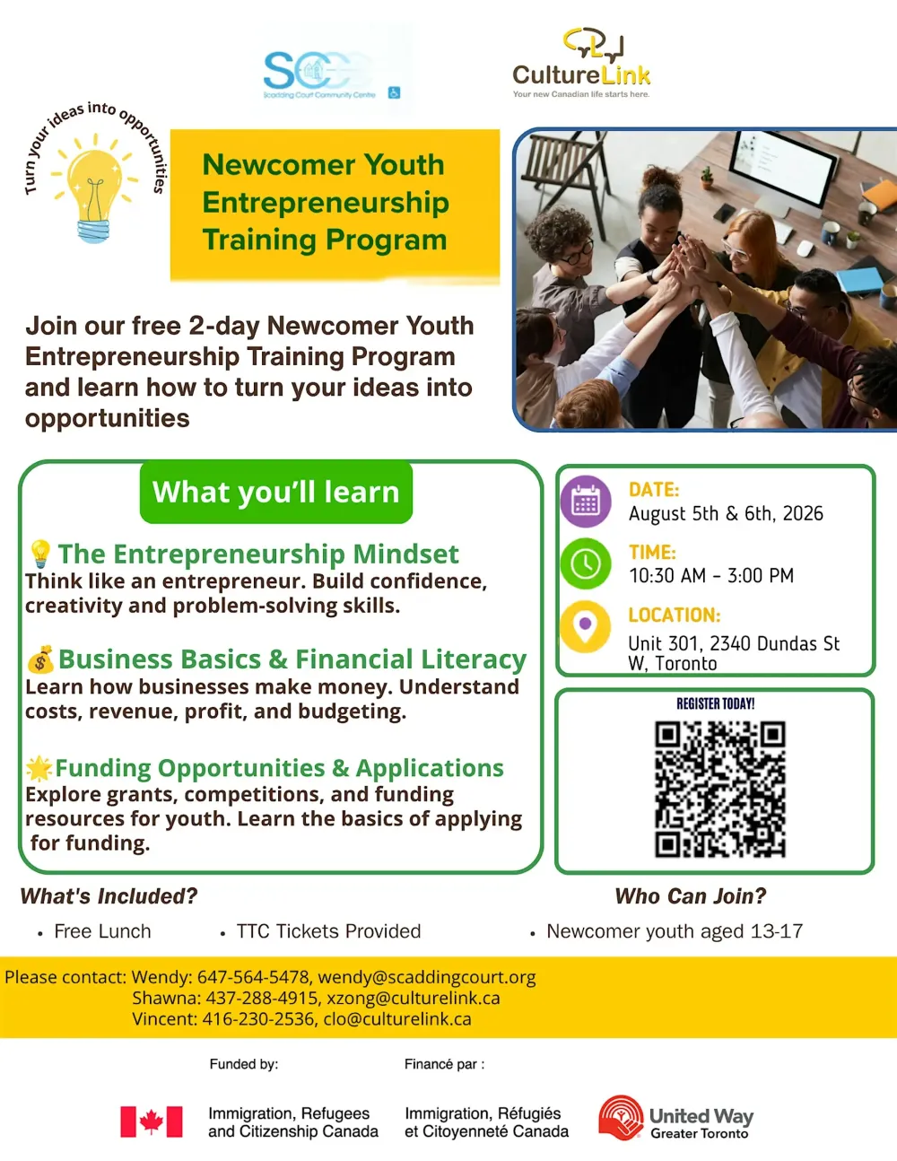 Program flyer. All details are listed in description