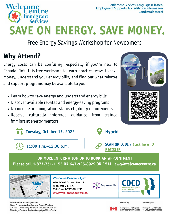 Energy Savings Workshop for Newcomers