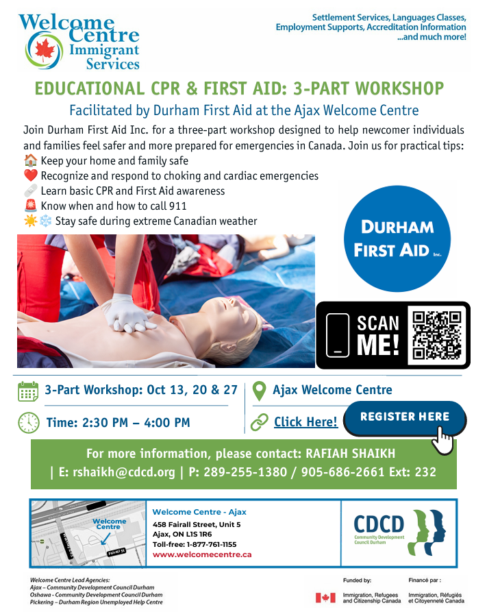 EDUCATIONAL CPR & FIRST AID: 3-PART WORKSHOP
