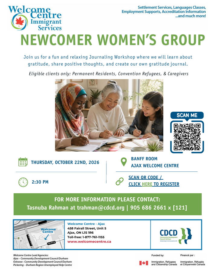 NEWCOMER WOMEN’S GROUP