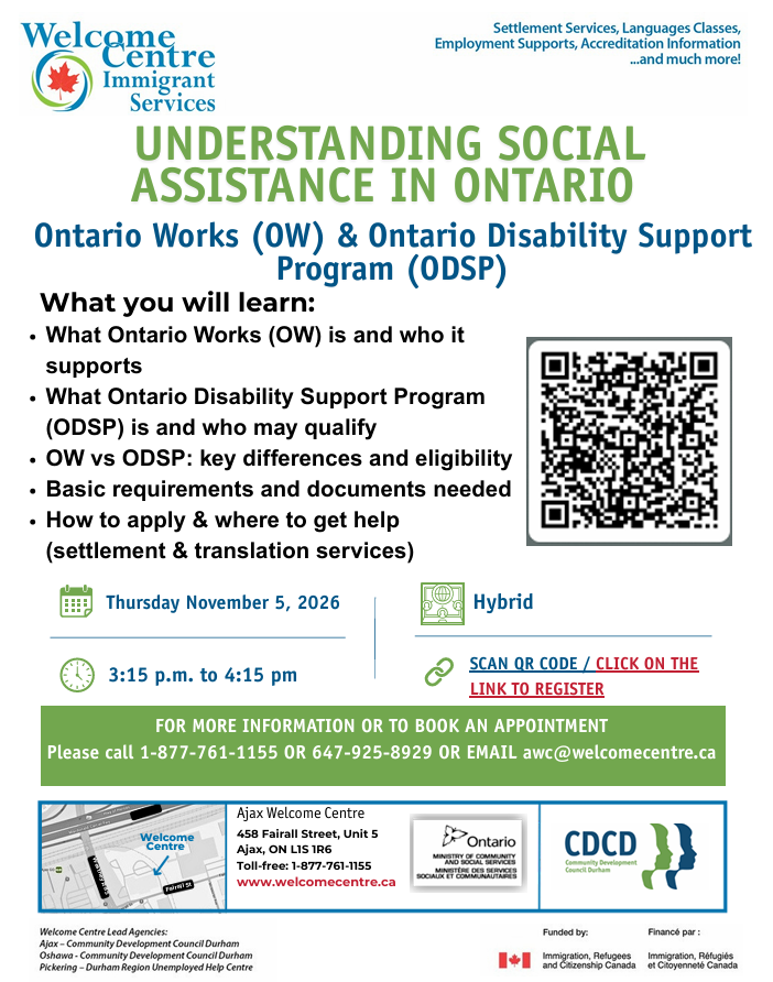 Ontario Works (OW) & Ontario Disability Support Ontario Works (OW) & Ontario Disability Support Program (ODSP)
